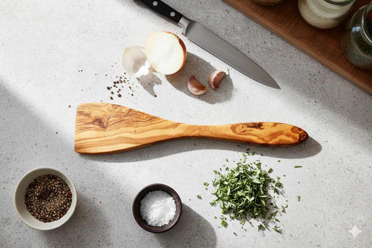 olive wood spatula