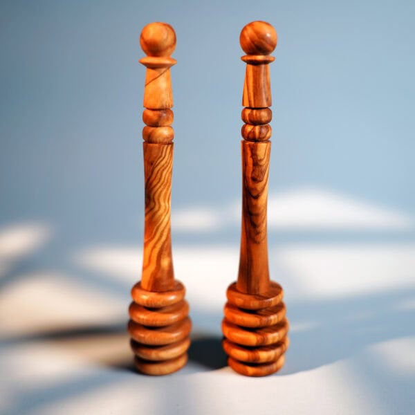olive wood honey dipper