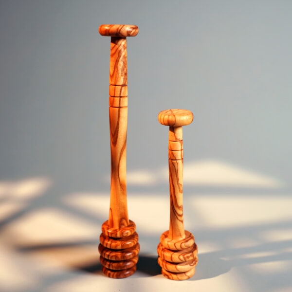 olive wood honey dipper