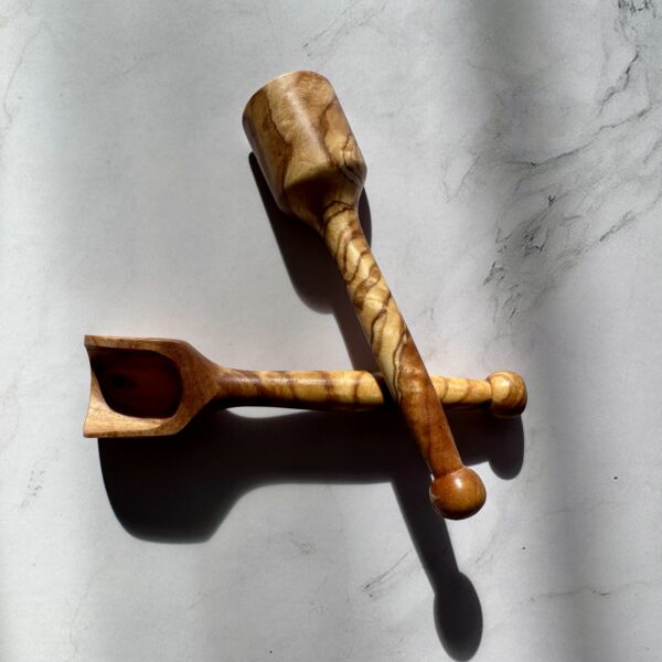 Handcrafted Olive Wood Tea Coffee Spoon (Small) - Image 3