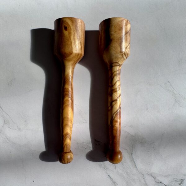 Handcrafted Olive Wood Tea Coffee Spoon (Small) - Image 2