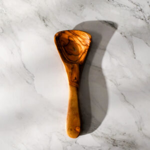 olive wood serving spoon