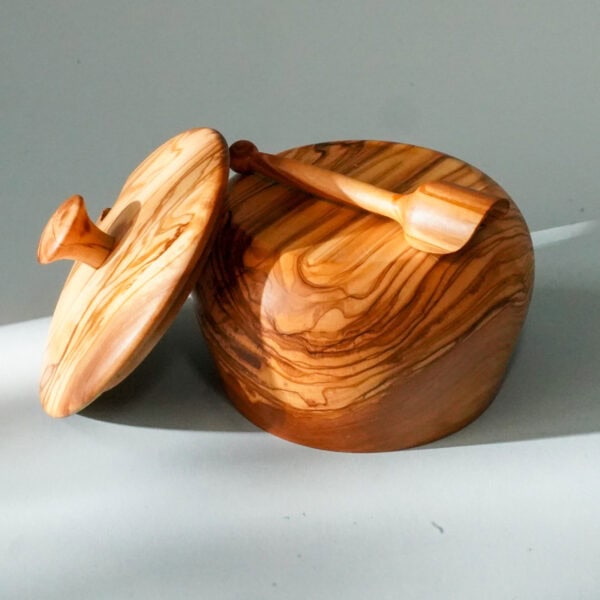 olive wood sugar bowl