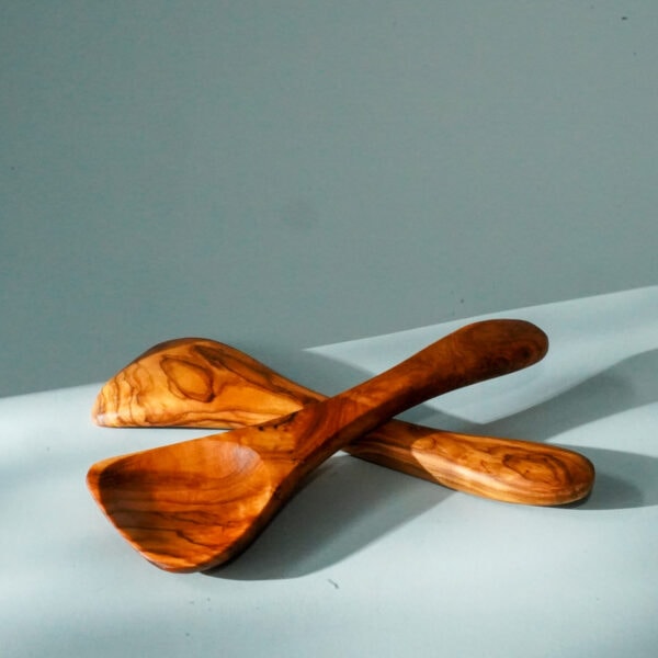 olive wood serving spoon
