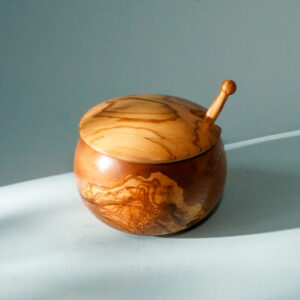 olive wood salt cellar