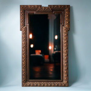 Victorian Gilt Mirror with Ornate Floral Frame