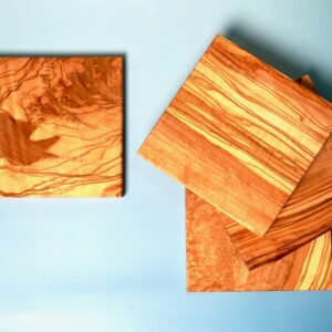 olive wood coasters