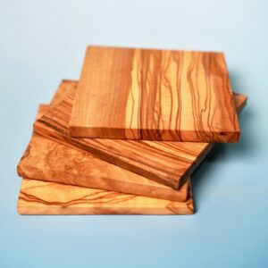 olive wood coasters